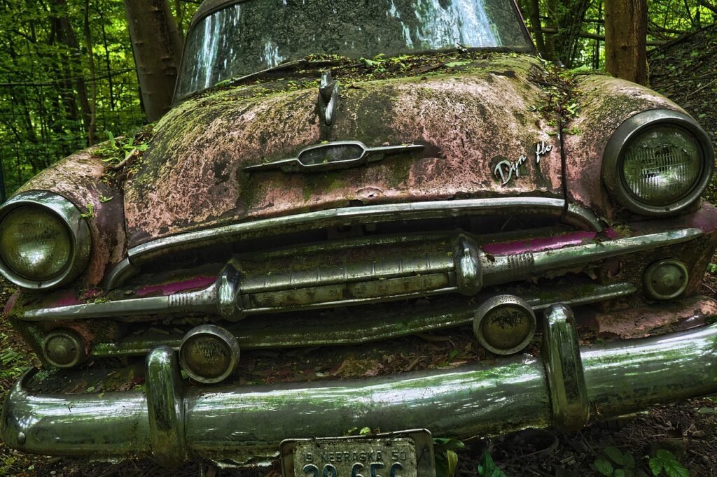 car, scrap, car cemetery