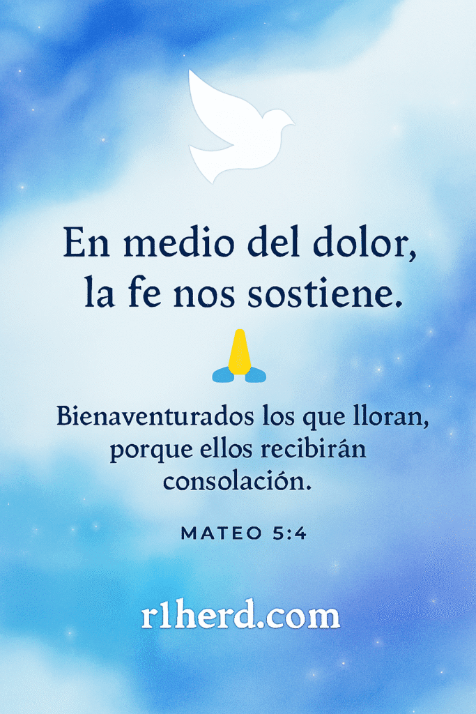 Fe en medio del dolor, noticia en r1herd.com.